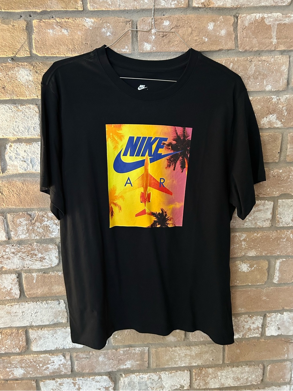 Nike Black Logo Crew Neck Tee. Size XL. Very good condition.